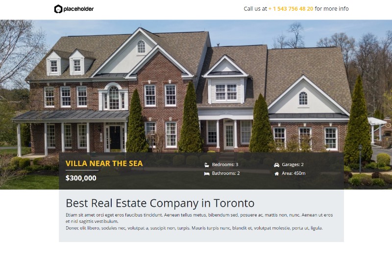 real estate template adwords