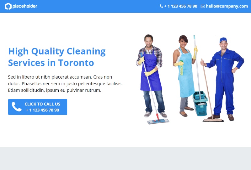 cleaning service ppc landing page