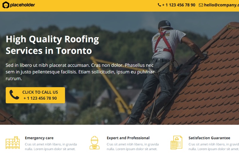 roofing services landing page