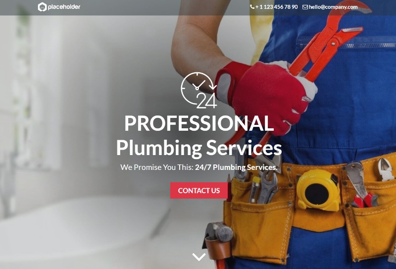 plumbing full page template