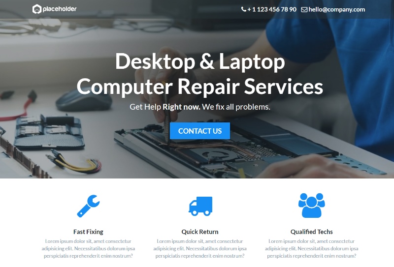 Landing Page Computer Repair