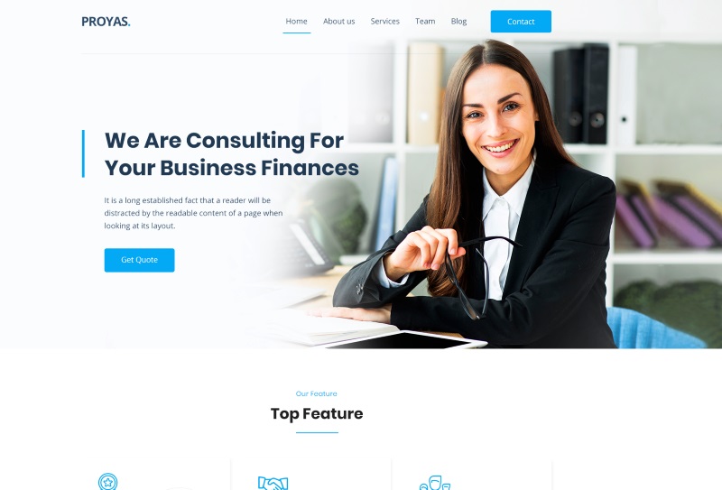 consulting agency landing apge