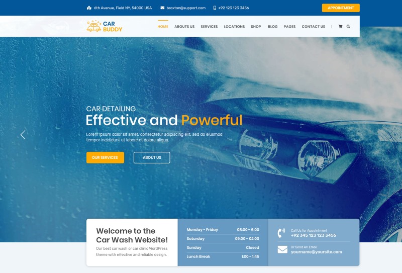 car detailing landing page template featured